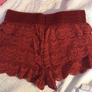 Burnt red shorts